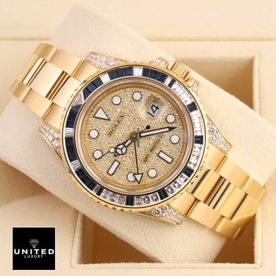 Rolex GMT-Master 116758SA Diamond Gold Dial Inspired