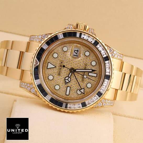 Rolex GMT-Master 116758SA Yellow Gold Oyster Bracelet Inspired