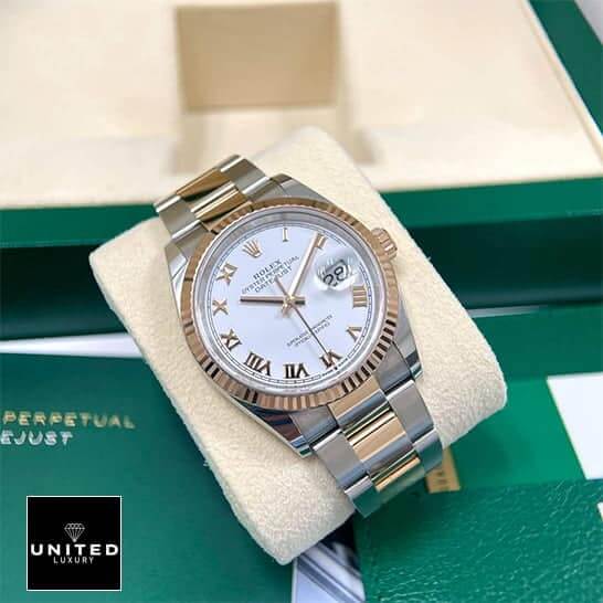 Rolex Datejust 36 White Roman Numerial Oyster Inspired