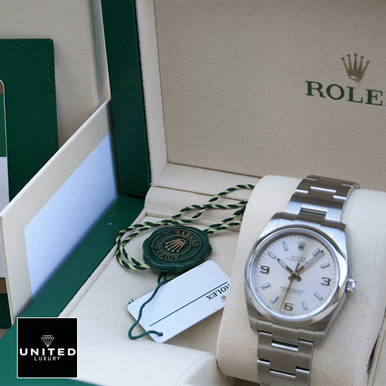 Rolex Air King114200 Stainless Steel White Dial Inspired in the rolex box