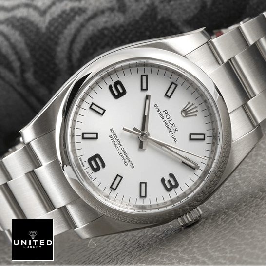 Rolex Oyster Perpetual White Dial Inspired stainless steel