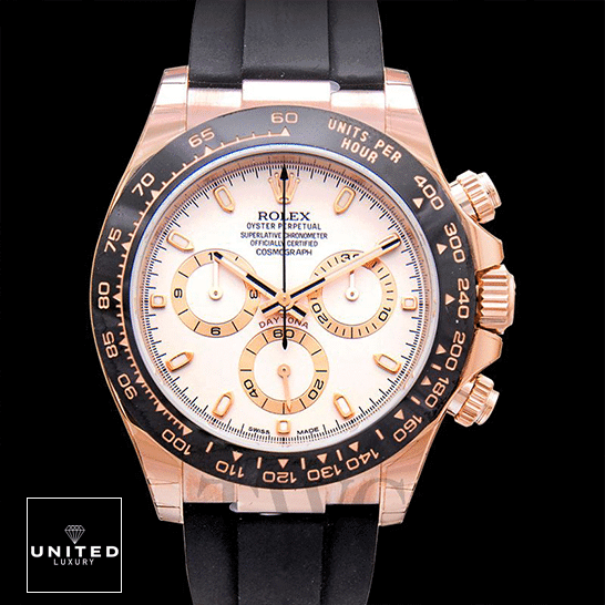 Rolex Cosmograph Daytona 116515LN-0014 Everose Case White Dial Inspired