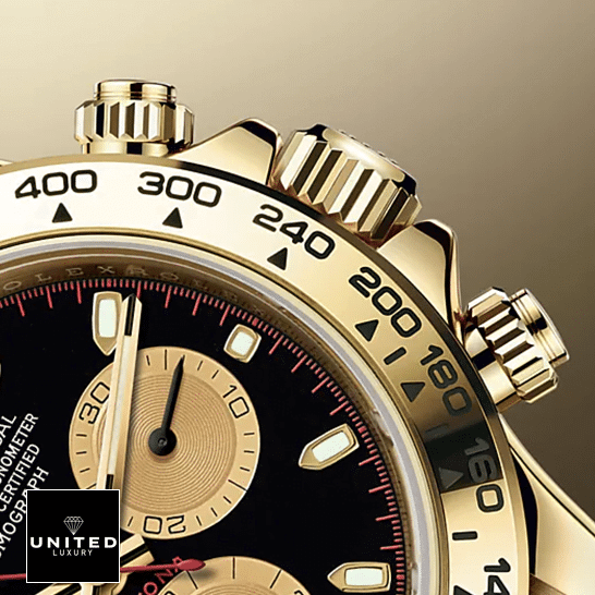 Rolex Cosmograph Daytona 116508-0009 Yellow Gold Crown Pusher Inspired