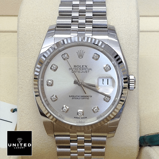 Rolex Datejust 36 116234-0084 Mother of Pearl with Diamonds Dial Inspired