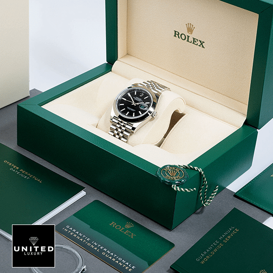 Rolex Datejust 11823 Black Dial Inspired in the rolex box and warranty card