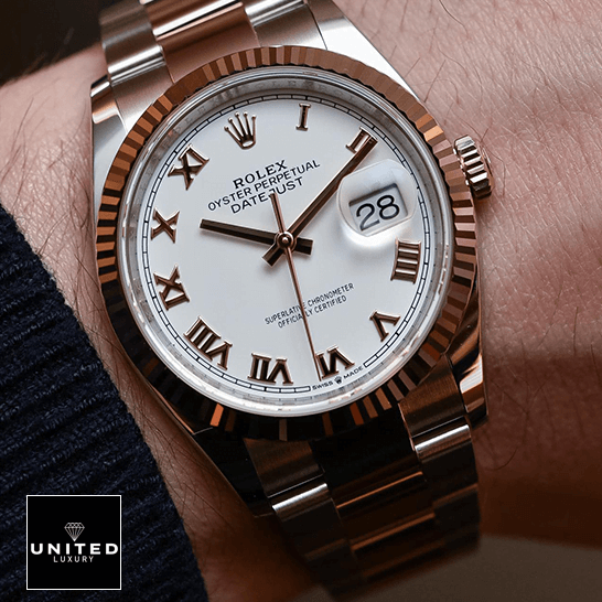 Rolex 126223 Datejust Roman Oyster Bracelet Inspired on the man wrist