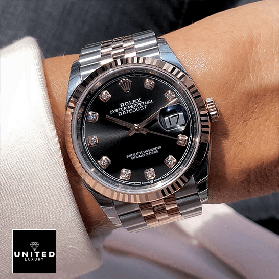 Rolex Diamond 126231 Black Dial Inspired on the wrist
