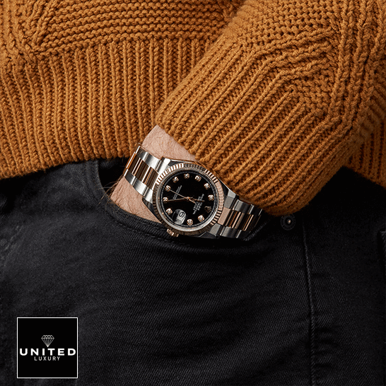 Rolex Datejust 126231 Black Dial Inspired on his arm