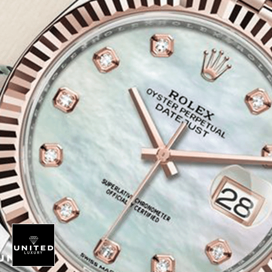 Rolex Datejust 41 126331 Mother Pearl Diamond Dial & Rose Gold Fluted Bezel Inspired