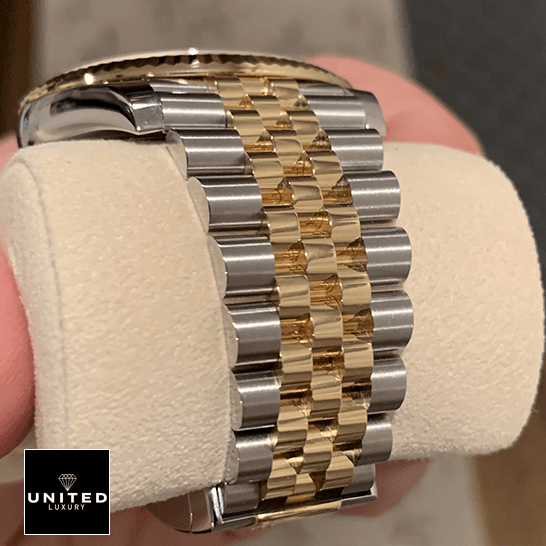 Rolex 126333 Yellow Gold Jubilee Bracelet Inspired close view
