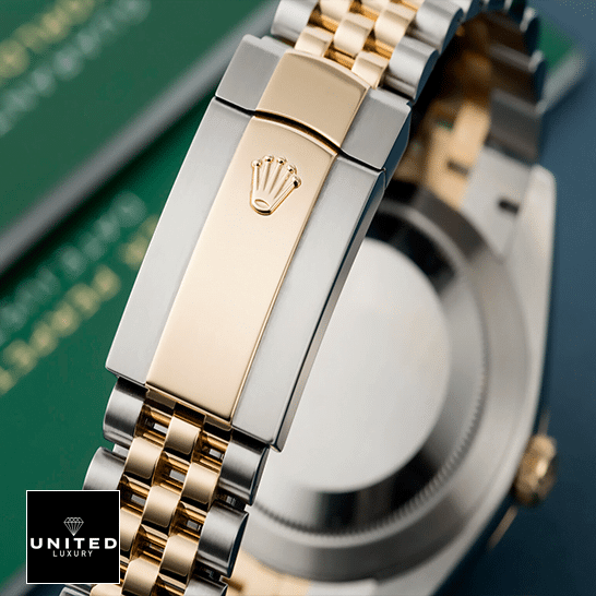 Rolex Datejust 12633BKDJ Two Tone Jubilee Bracelet Fold Clasp on the Rolex Logo Inspired