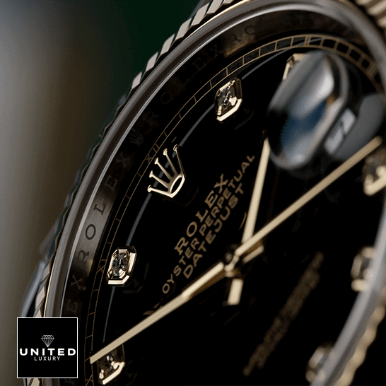 Rolex Datejust 12633BKDJ Black Dial on the Yellow Gold Rolex Logo Inspired