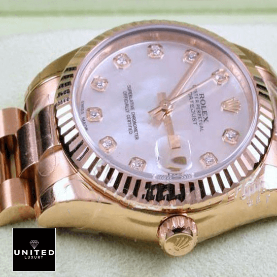 Rolex 178275 Rose Gold Diamond White Dial Inspired in the box