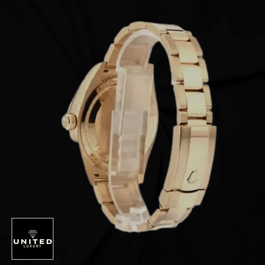 Rolex Datejust 278278-0019 Yellow Gold Oyster Bracelet Inspired Fold Clasp on the Rolex logo