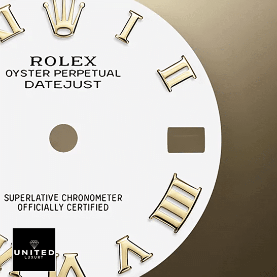 Rolex Datejust 278278 White Dial with Gold Romen Numerial Inspired