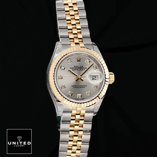 Rolex Datejust 279173 Jubilee Bracelet Inspired black background