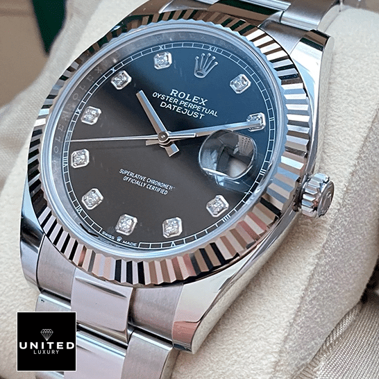 Rolex Datejust Black Dial Oyster Bracelet Inspired rolex watch in box