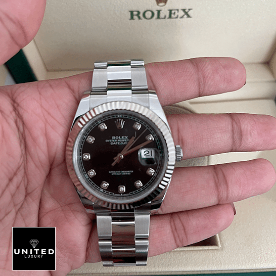 Rolex Datejust Black Dial Inspired hand over box