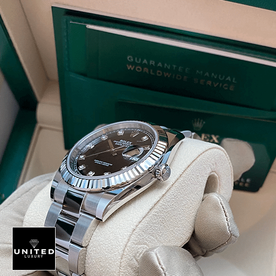 Rolex Datejust Black Dial Stainless Inspired quarantine card and worldwide delivery