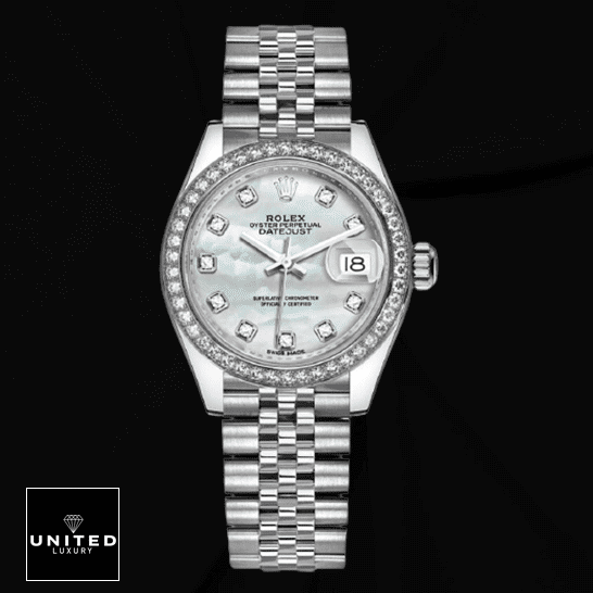 Rolex Datejust 279384RBR White Gold Automatic Mother Pearl Diamond Dial Jubilee Inspired