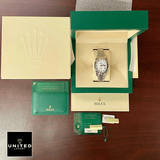 Rolex Datejust 126334 White Roman Jubilee Bracelet Inspired in the rolex box