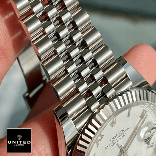Rolex 126334 Datejust 41mm Roman White Dial Inspired Jubilee Bracelet