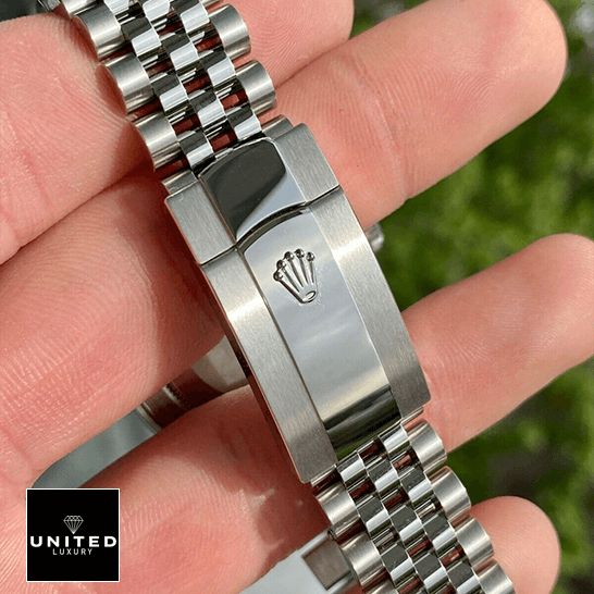 Rolex Datejust Stainless Steel Jubilee Bracelet Inspired rolex logo on the buckle