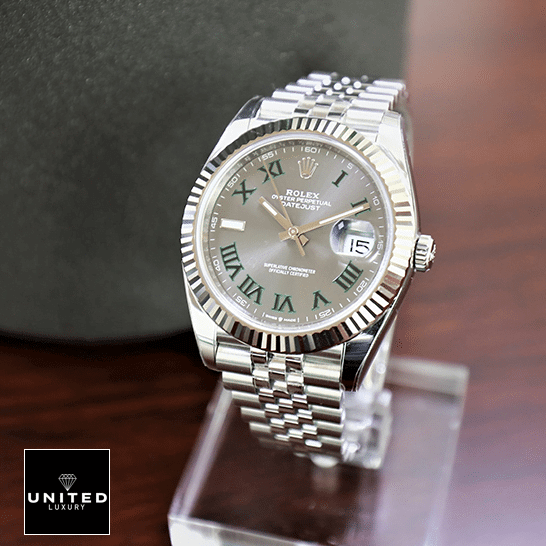 Rolex Datejust II Perpetual 126300-0014 Fluted Bezel Inspired on the stand