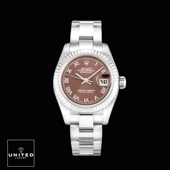 Rolex Datejust 179179 Bronze Dial Oyster Inspired Black Backgorund