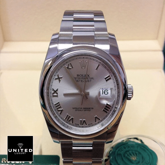 Rolex Datejust 36 Perpetual 116200 stainless steel case and bezel Inspired in the box