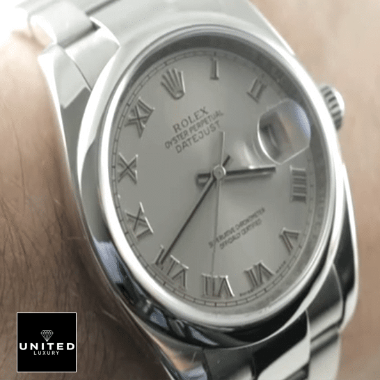Rolex Datejust 36 Perpetual 116200 Silver Dial Inspired on his arm