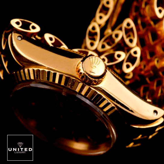 Rolex Datejust 6824 Yellow Gold Crown Pusher Inspired