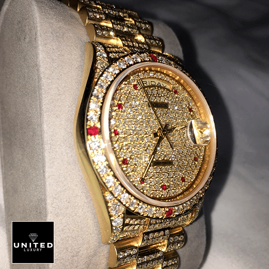 Rolex Datejust 116625 Yellow Gold & Gem Set Iced Out Inspired