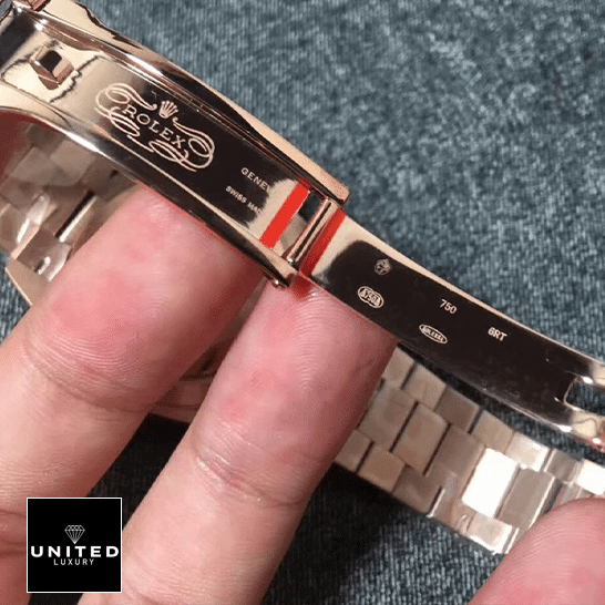 Rolex Day-Date 228235 AR Stainless Steel With Rose Gold Inspired Open Fold Clasp