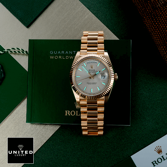Rolex Day-Date 228238 rInspired Luminous Dial & Guarantee Card