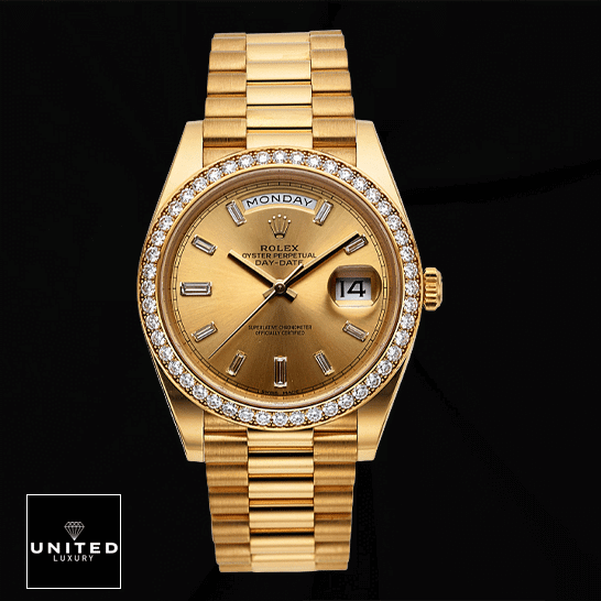 Rolex Day-Date 228348RBR Gem-Set Bezel Inspired