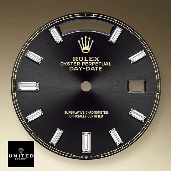 Rolex Day-Date 228398TBR-0001 Black Dial with Diamonds Indices Inspired