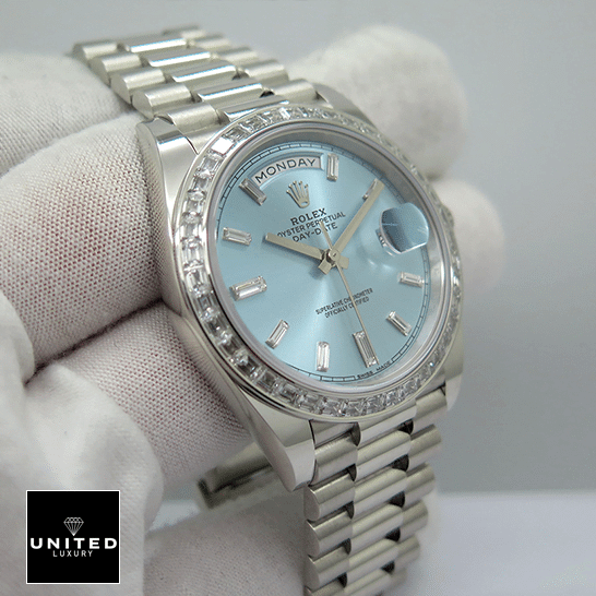 Rolex Day-Date 228396TBR001 Oyster diamond bezel Inspired on the hand