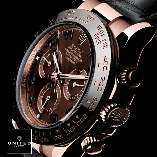 Rolex Daytona Cosmograph 116515LNBR Rose Gold Black Bezel Inspired