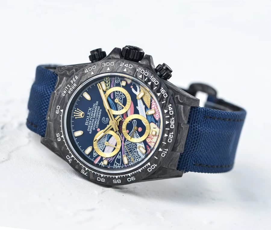 Rolex Daytona Cosmograph Color Fish Pattern Dial 2071401 Inspired on the table