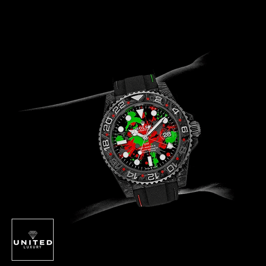 Rolex GMT-Master II Motley Stainless Steel Black Bezel Inspired on the wrist