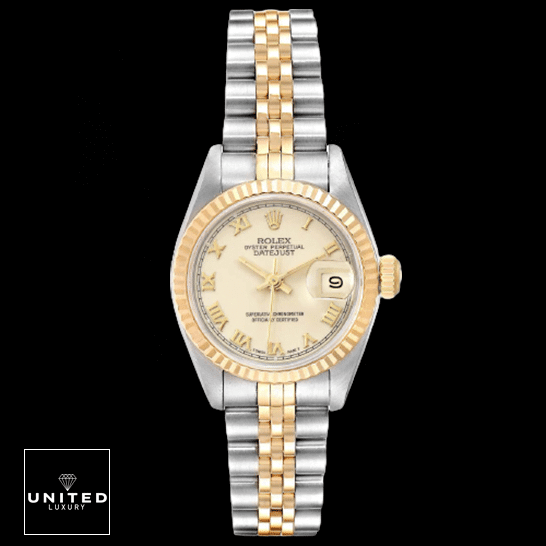 Rolex Fatejust İvory Rıman 69173 Inspired Stainless Steel Jubilee bracelet