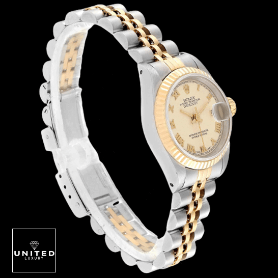 Rolex Fatejust İvory Roman White Dİal 69173 Inspired side view