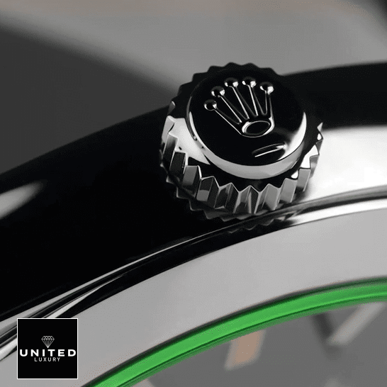 Rolex Milgauss M116400GV Green Crystal Inspired Black Crown Pusher
