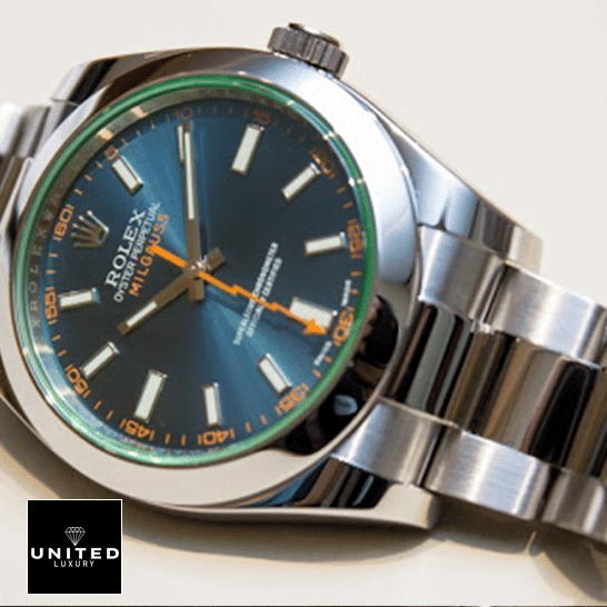 Rolex Milgauss 116400GV-0002 Green Sapphire Crystal Stainless Steel Oyster Bracelet Inspired