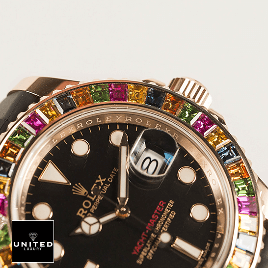 Rolex Yacht Master Gem Set Bezel 116695 Inspired crown push button