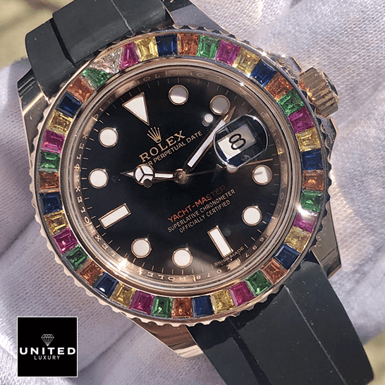 Rolex Perpetual Yatch Master Gem Set 116695 Inspired on the hand