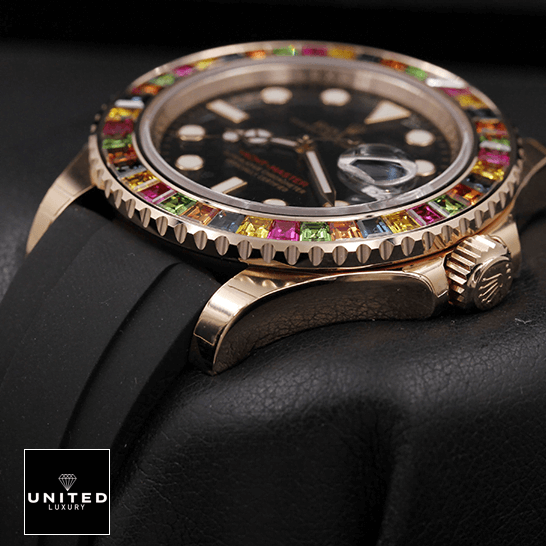 Rolex Perpetual Yatch Master Gem Set 116695 Inspired black background