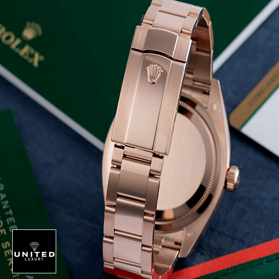 Rolex Sky-Dweller 326935-0007 Rose Gold Oyster Bracelet Fold Clasp on the Rolex Logo Inspired