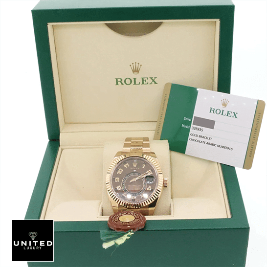 Rolex Sky-Dweller Chocolate Dial Rose Gold 326935-0003 Oyster Inspired in the Rolex Box